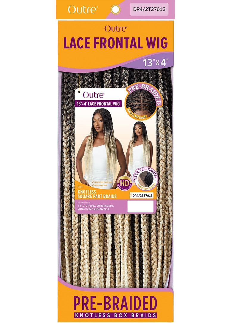 OUTRE 13x4 HD Pre-Braided Lace Front Wig - Knotless Square Part Braids