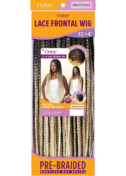 OUTRE 13x4 HD Pre-Braided Lace Front Wig - Knotless Square Part Braids