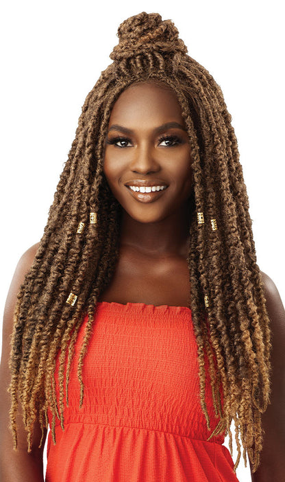 OUTRE X-Pression Twisted Up Synthetic 4x4 Pre-plucked Braid Lace Front Wig Island Summer Locs 24"