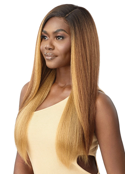 OUTRE HD Transparent Lace Front Wig - Natural Yaki 26"