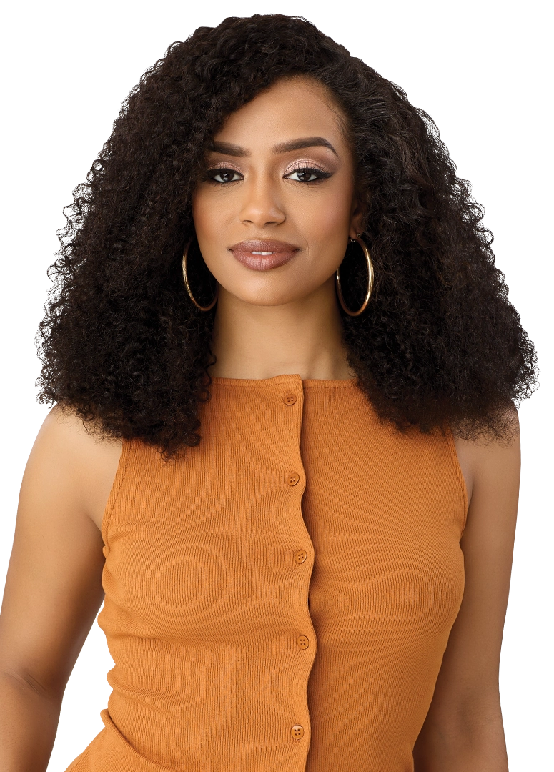 OUTRE 100% Unprocessed Human Hair EVERROOT Half Wig - HH-Deep Curl 18"