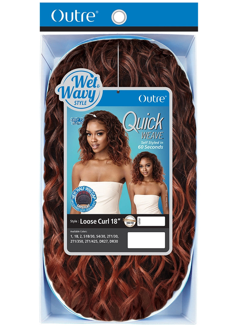 OUTRE Synthetic Quick Weave Wet & Wavy Half Wig - Loose Curl 18"