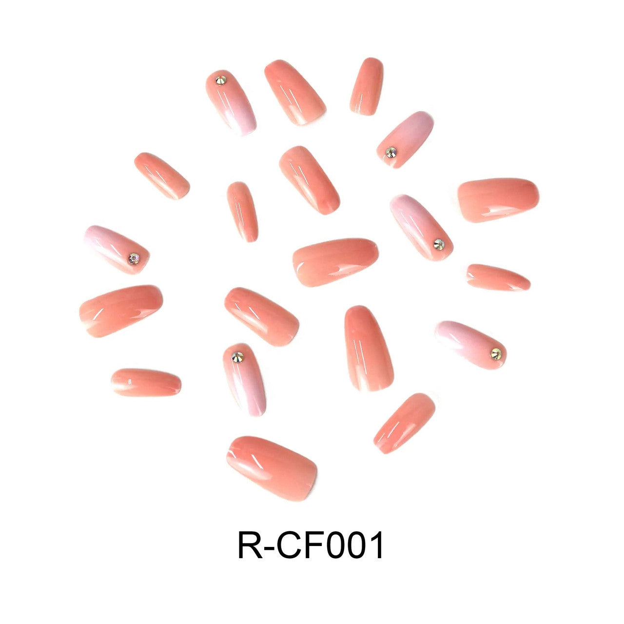 Laflare NEX 28 Premium 3D Nails - Regular Coffin