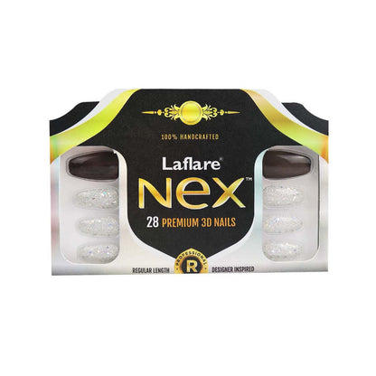Laflare NEX 28 Premium 3D Nails - Regular Coffin
