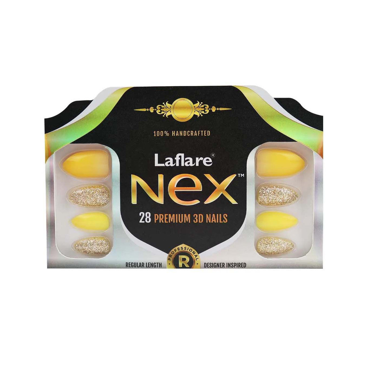 Laflare NEX 28 Premium 3D Nails - Regular Stiletto