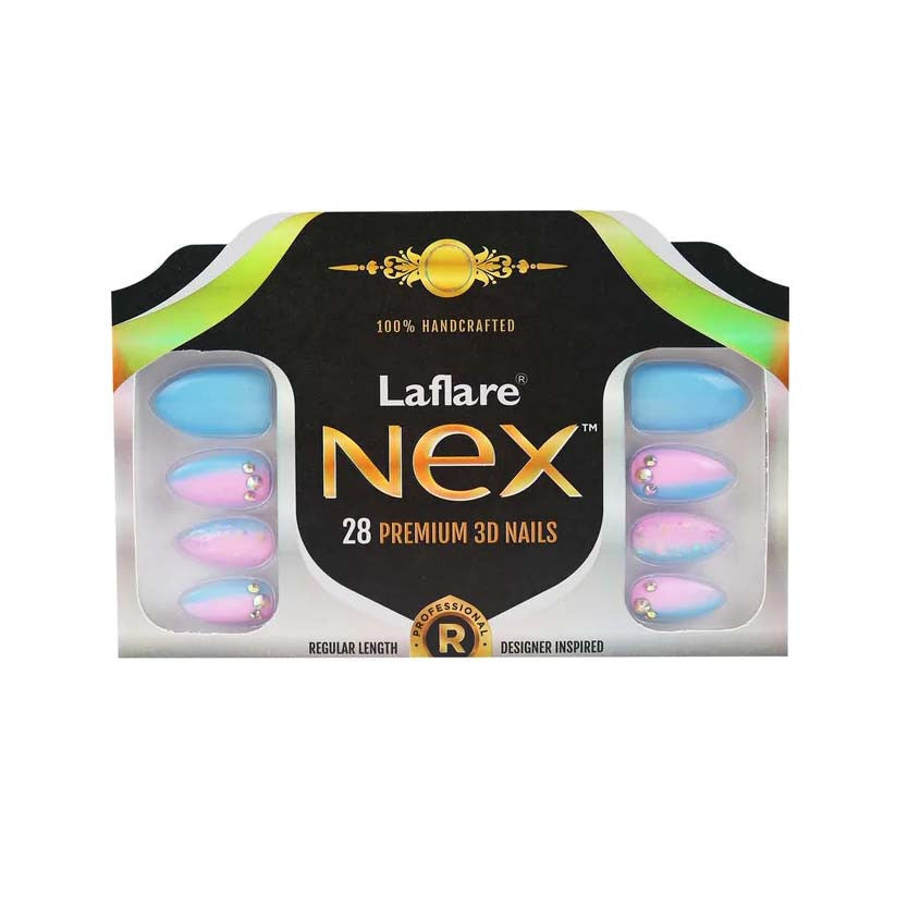 Laflare NEX 28 Premium 3D Nails - Regular Stiletto