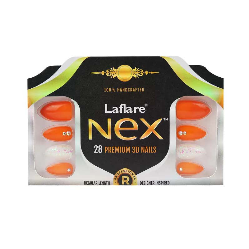 Laflare NEX 28 Premium 3D Nails - Regular Stiletto