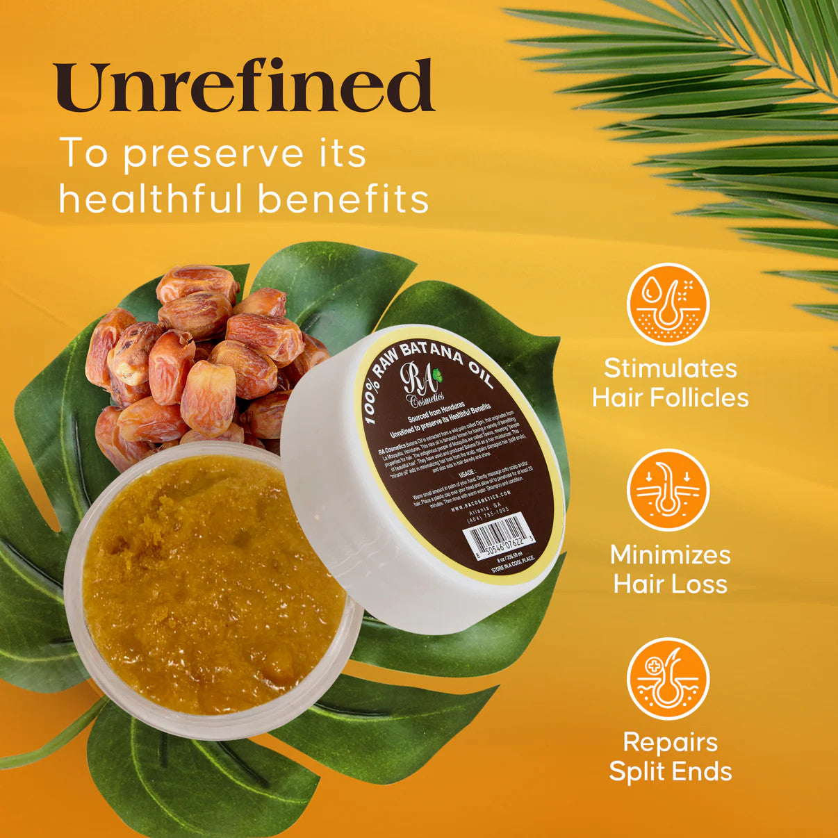 RA Cosmetics 100% Raw Unrefined Batana Oil