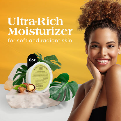 RA Cosmetics 100% Natural African Shea Butter Solid (White)