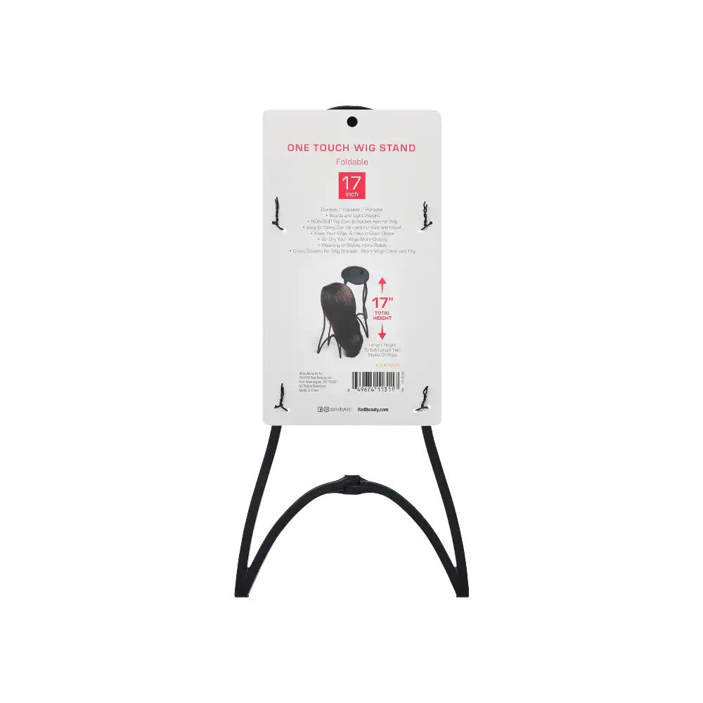 RED One Touch Foldable Wig Stand