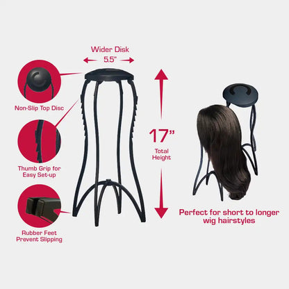 RED One Touch Foldable Wig Stand