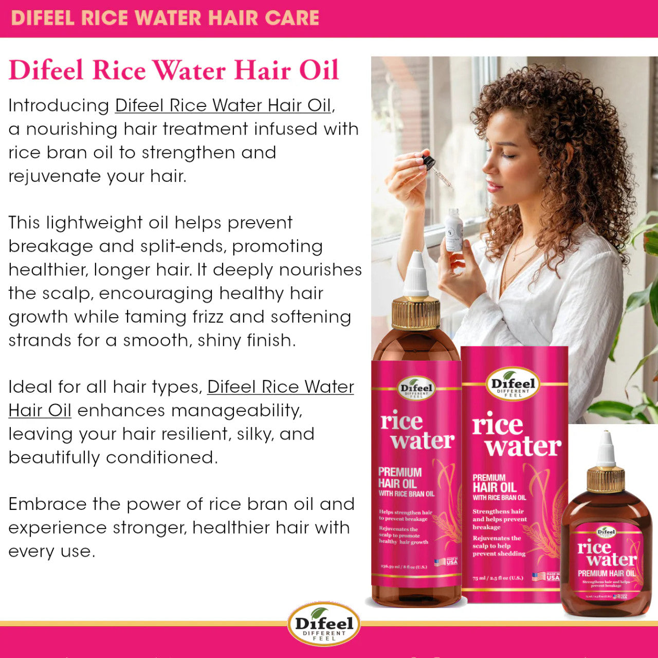 Difeel Rice Water Premium Hair Oil