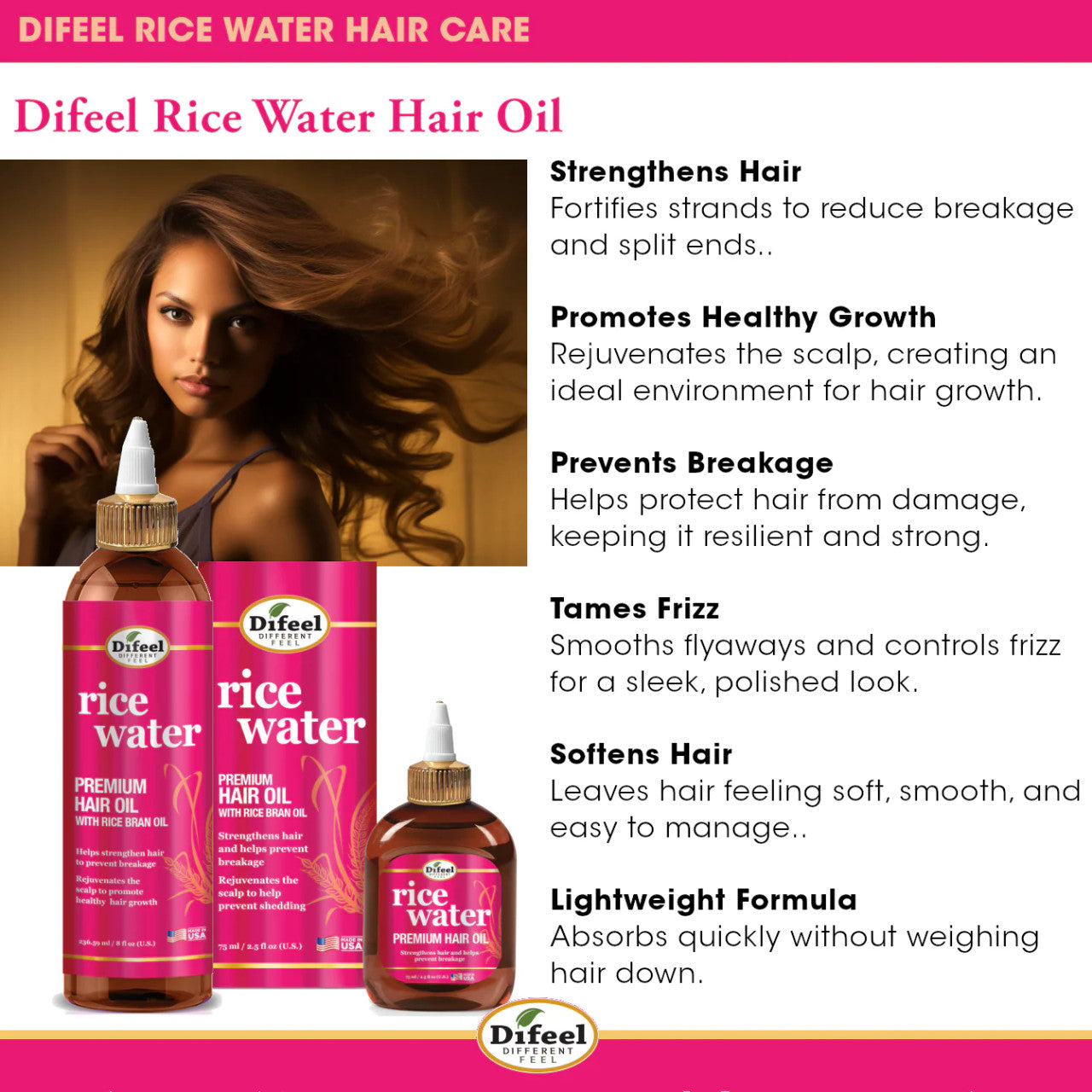 Difeel Rice Water Premium Hair Oil