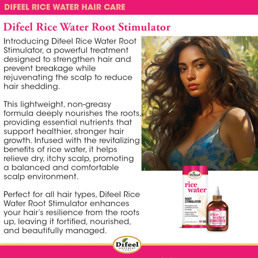 Difeel 99% Natural Premium Hair Root Stimulator  - Rice Water (2.5 oz)