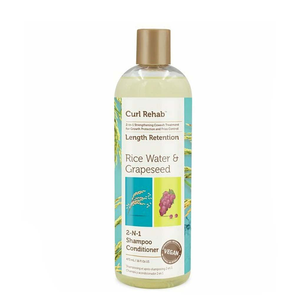 Curl Rehab Rice Water & Grapeseed Oil 2-in-1 Shampoo Conditioner (16 oz)