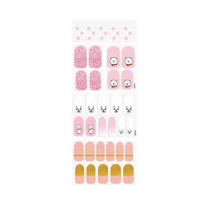 THE CREME SHOP BT21 RJ Blush Gel Nail Strips (Set of 35)