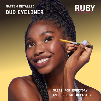 Ruby Kisses Waterproof Matte & Metallic Duo Eyeliner