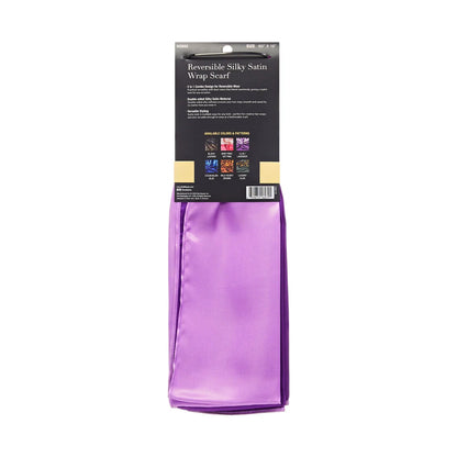 RED Reversible Satin Wrap Scarf (Lilac / Lavender)