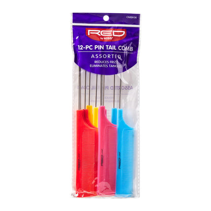 RED Pin/Rat Tail Comb Set (12pcs)