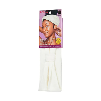 RED 7” Extra Wide Silky Dry-Fit Headwrap