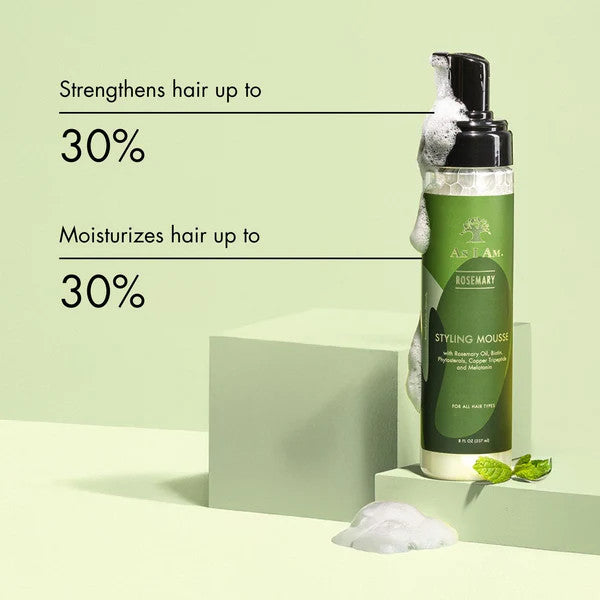 As I Am Rosemary Styling Mousse (8oz)