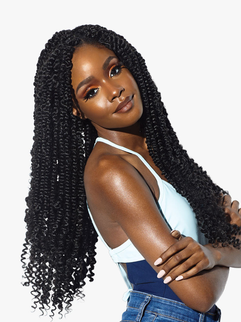 SENSATIONNEL Synthetic Braid Pre-Stretched 3X Ruwa Water Wave 18"