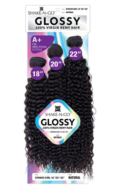 SHAKE N GO Glossy 100% Virgin Remy Hair Multi Pack - Spanish Curl