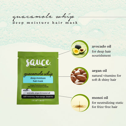 SAUCE BEAUTY Guacamole Whip Deep Moisture Hair Mask (1oz)
