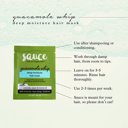 SAUCE BEAUTY Guacamole Whip Deep Moisture Hair Mask (1oz)