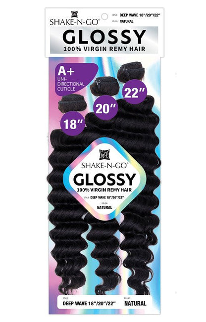 SHAKE N GO Glossy 100% Virgin Remy Hair Multi Pack - Deep Wave