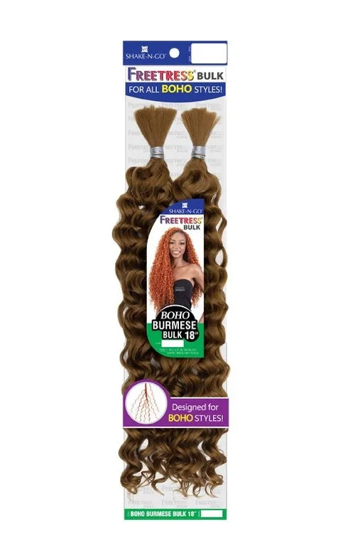 SHAKE N GO Freetress Bulk Braids - BOHO BURMESE BULK 18" - product image 2