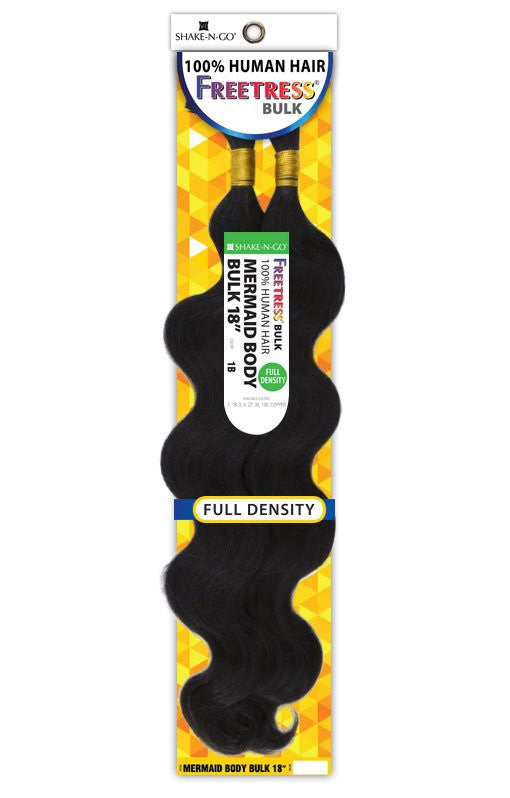 SHAKE N GO 100% Human Hair Freetress - Mermaid Body Bulk 18"