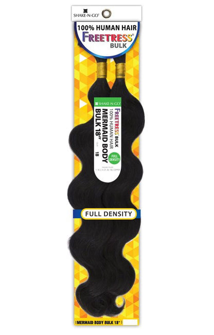 SHAKE N GO 100% Human Hair Freetress - Mermaid Body Bulk 18"