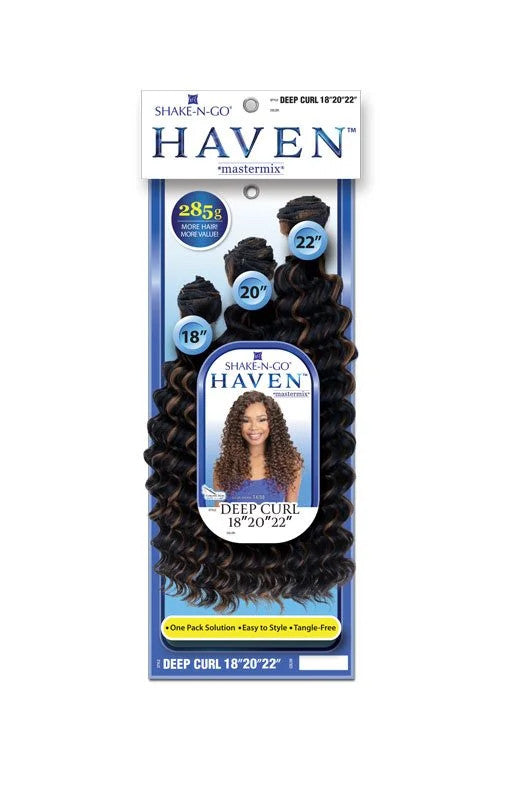 SHAKE N GO Weave Hair Multi Pack Haven - Deep Curl (18"20"22")