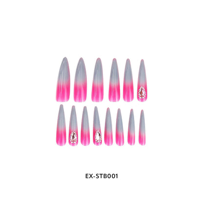 Laflare NEX 28 Premium 3D Nails - Stiletto Extra Long
