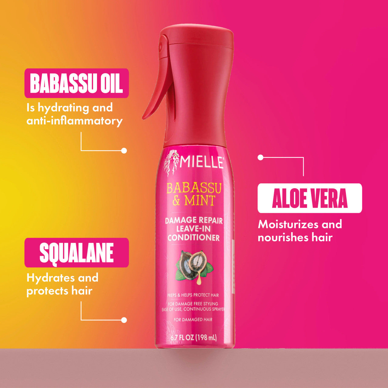 Mielle Babassu & Mint Damage Repair Leave-In Conditioner (6.7oz)