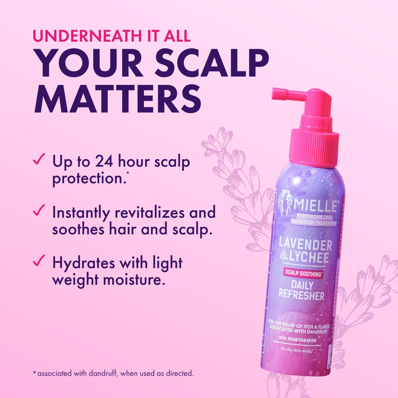Mielle Lavender & Lychee Scalp Soothing Daily Refresher (4oz) - product image 2