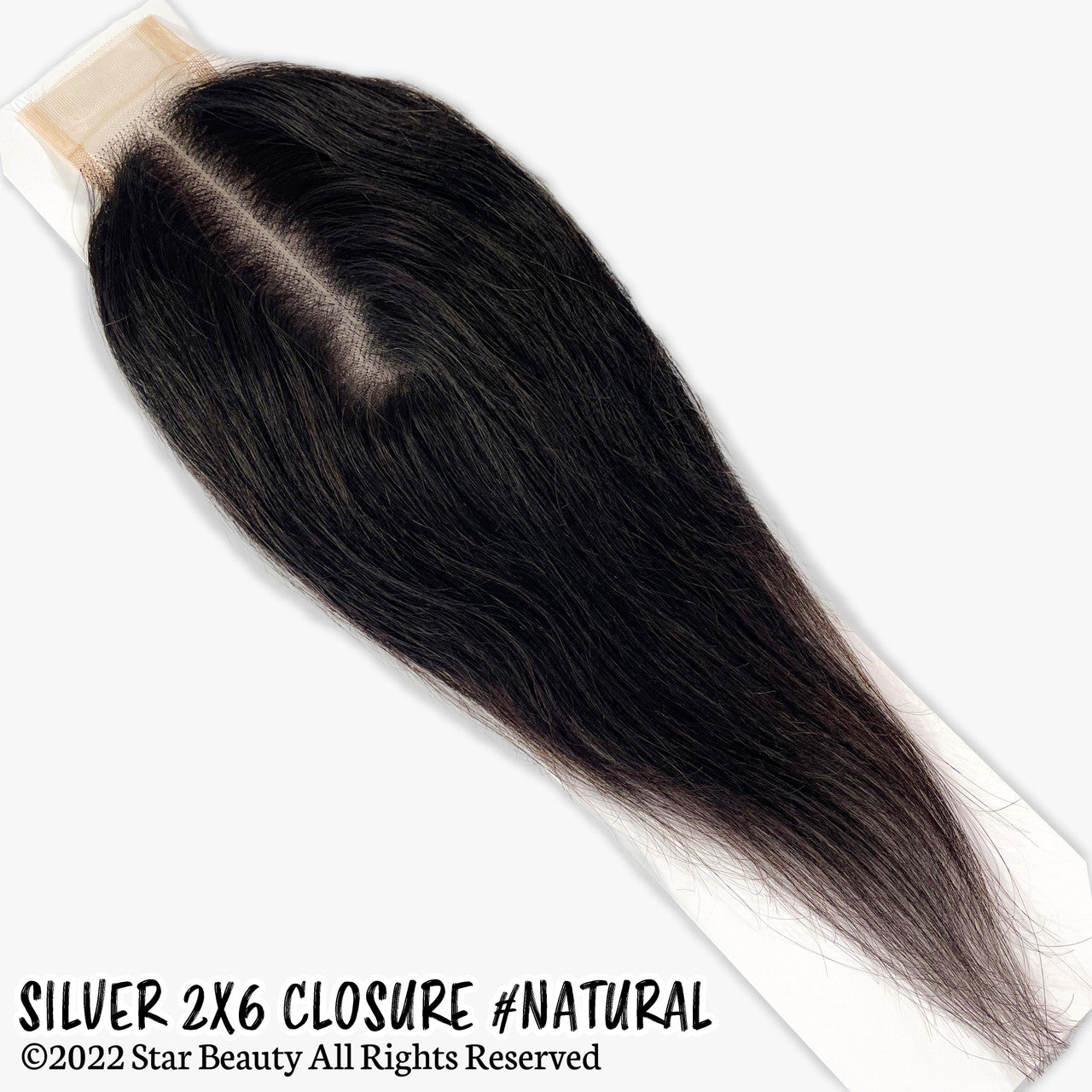 SILVER 100% Human Hair 2X6 Top Closure - Straight (10"- 18")