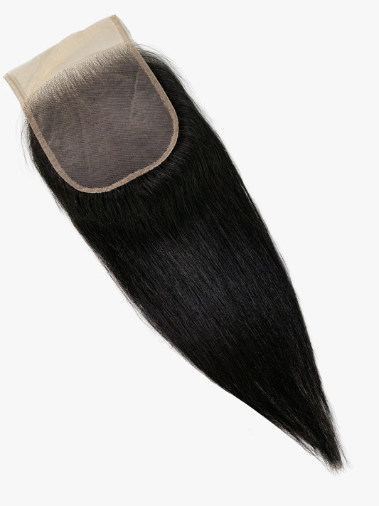 Silver Unprocessed 100% Human Hair HD 5X5 Lace Closure - Straight (10"-20")