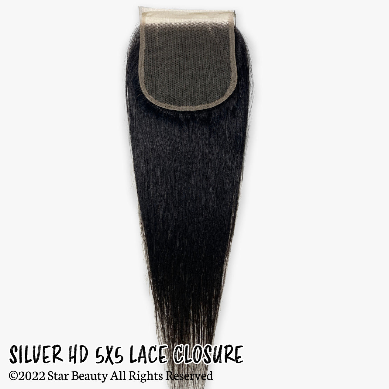 Silver Unprocessed 100% Human Hair HD 5X5 Lace Closure - Straight (10"-20")