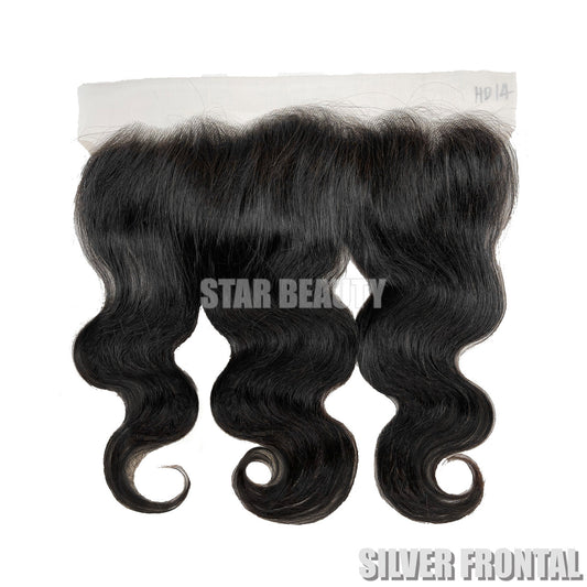 Silver Unprocessed 100% Virgin Remi Human Hair HD Lace 13x4 Frontal - Body Wave (10" - 20")