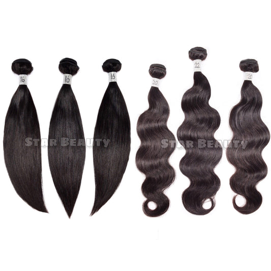 8A SILVER BRAZILIAN 3 BUNDLE DEAL - Straight