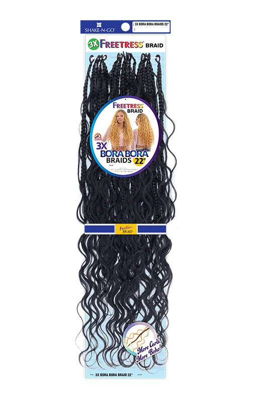 SHAKE N GO FreeTress Crochet Braids - 3X Bora Bora Braids 22"