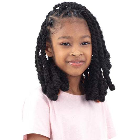 SHAKE N GO Synthetic Crochet Braids 3x Kids Cuban Twist - SOFT & NATURAL 12"
