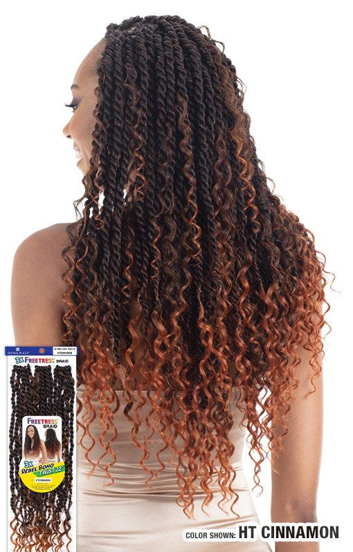 SHAKE N GO FREETRESS Braid Synthetic Crochet Hair - 3X REBEL BOHO TWIST 22"