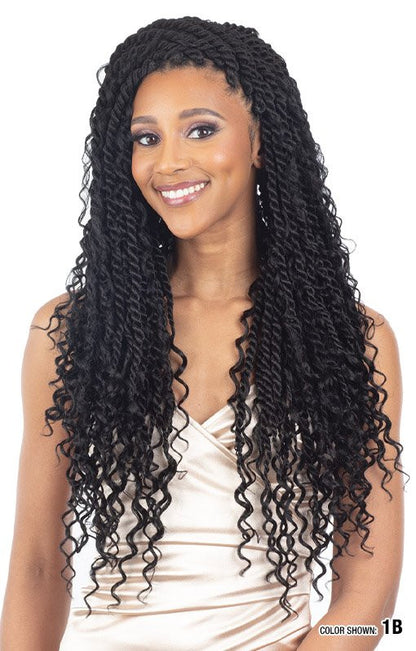 SHAKE N GO Freetress Synthetic Hair Pre-Looped Crochet Braids - 3X REBEL BOHO TWIST 22"