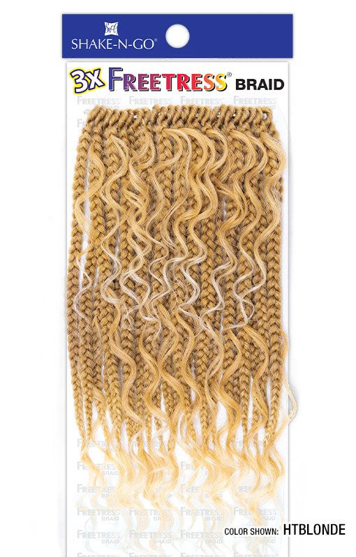 SHAKE N GO Freetress Synthetic Hair Pre-Looped Crochet Braids - 3X REBEL BOHO BRAID 12"