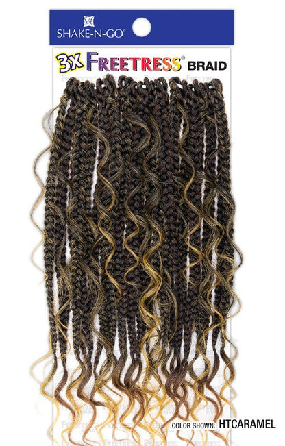 SHAKE N GO Freetress Synthetic Hair Pre-Looped Crochet Braids - 3X REBEL BOHO BRAID 12"