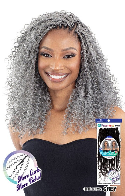 SHAKE N GO Freetress Braid Synthetic Crochet Hair - 3X Water Curl Boho Braids 12"