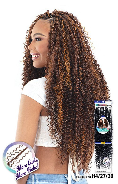 SHAKE N GO FreeTress Crochet Braids - 3X Water Curl Boho Braids 22”